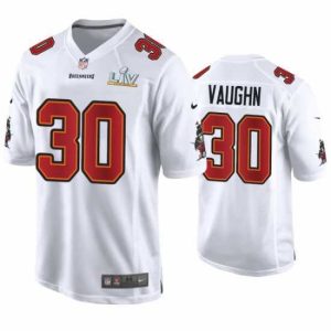 Finest Ke'Shawn Vaughn Buccaneers White Super Bowl Lv Game Fashion Jersey
