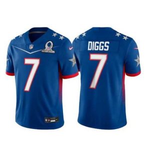 Outstanding 2022 NFL Pro Bowl Dallas Cowboys #7 Trevon Diggs NFC Blue Jersey