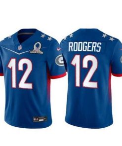 Superior 2022 NFL Pro Bowl Green Bay Packers 12 Aaron Rodgers NFC Blue Jersey