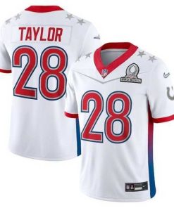 Outstanding 2022 NFL Pro Bowl Indiana Colts 28 Jonathan Taylor AFC White Jersey