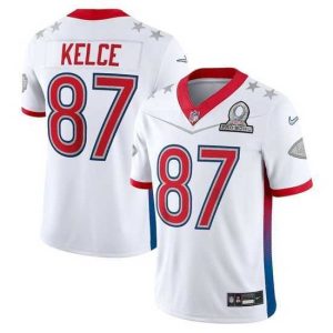 Superb 2022 NFL Pro Bowl Kansas City Chiefs 87 Travis Kelce AFC White Jersey