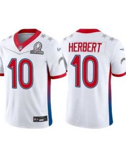 Superb 2022 NFL Pro Bowl Los Angeles Chargers #10 Justin Herbert AFC White Jersey