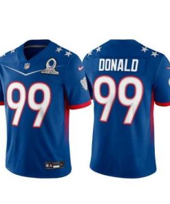 Superior 2022 NFL Pro Bowl Los Angeles Rams #99 Aaron Donald NFC Blue Jersey