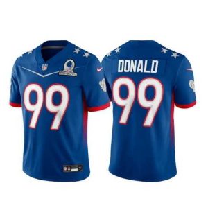Superior 2022 NFL Pro Bowl Los Angeles Rams #99 Aaron Donald NFC Blue Jersey
