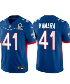High quality 2022 NFL Pro Bowl New Orleans Saints 41 Alvin Kamara NFC Blue Jersey