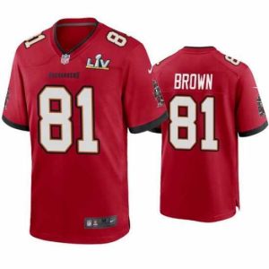 Finest Antonio Brown Buccaneers Red Super Bowl Lv Game Jersey