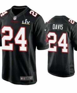 Outstanding Carlton Davis Buccaneers Black Super Bowl Lv Game Fashion Jersey