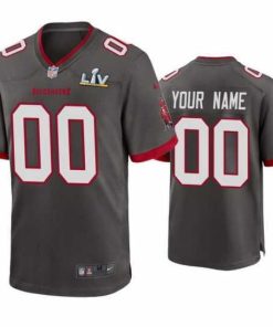 High quality Custom Buccaneers Pewter Super Bowl Lv Game Jersey