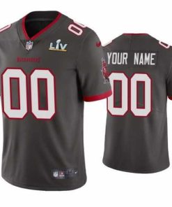 Gorgeous Custom Buccaneers Pewter Super Bowl Lv Vapor Limited Jersey