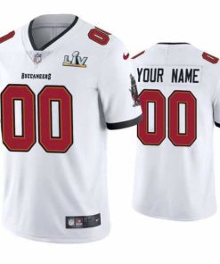 Superior Custom Buccaneers White Super Bowl Lv Vapor Limited Jersey