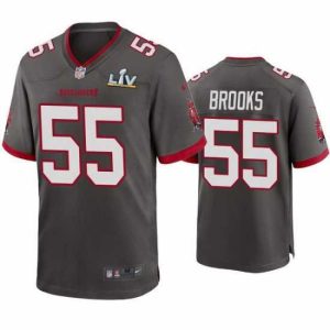 Superb Derrick Brooks Buccaneers Pewter Super Bowl Lv Game Jersey