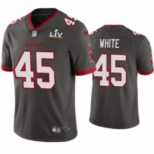 Gorgeous Devin White Buccaneers Pewter Super Bowl Lv Vapor Limited Jersey