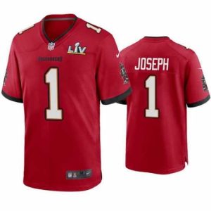 High quality Greg Joseph Buccaneers Red Super Bowl Lv Game Jersey