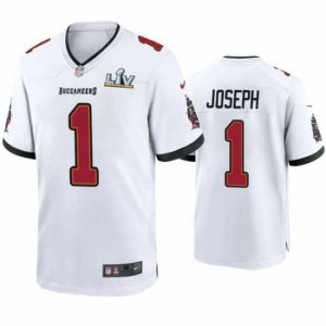 Finest Greg Joseph Buccaneers White Super Bowl Lv Game Jersey