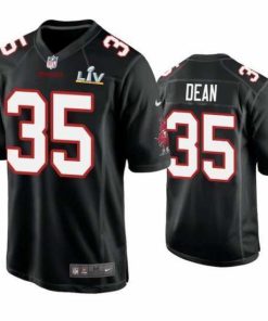 Finest Jamel Dean Buccaneers Black Super Bowl Lv Game Fashion Jersey