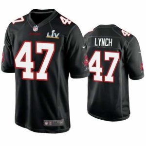 High quality John Lynch Buccaneers Black Super Bowl Lv Game Fashion Jersey