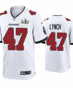 High quality John Lynch Buccaneers White Super Bowl Lv Game Jersey