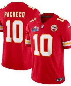 Outstanding Kansas City Chiefs 10 Isiah Pacheco Red 2023 F.U.S.E  Vapor Untouchable Limited Stitched 2024 Super Bowl LVIII Jersey
