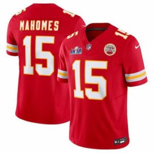 Marvelous Kansas City Chiefs 15 Patrick Mahomes Red 2023 F.U.S.E  Vapor Untouchable Limited Stitched 2024 Super Bowl LVIII Jersey