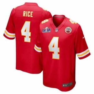Gorgeous Kansas City Chiefs 4 Rashee Rice Red 2023 F.U.S.E  Vapor Untouchable Limited Stitched 2024 Super Bowl LVIII Jersey