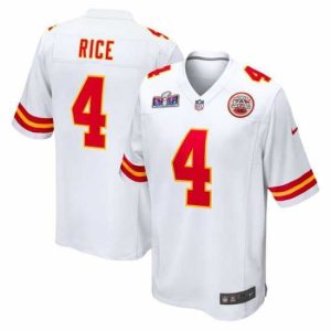 High quality Kansas City Chiefs 4 Rashee Rice White 2023 F.U.S.E  Vapor Untouchable Limited Stitched 2024 Super Bowl LVIII Jersey