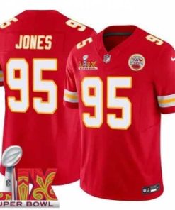 Premium Kansas City Chiefs Chris Jones #95 Red 2024 2025 Super Bowl LIX F.U.S.E Stitched Jersey