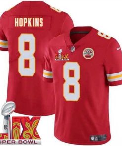 Premium Kansas City Chiefs DeAndre Hopkins #8 Red 2024 2025 Super Bowl LIX F.U.S.E Stitched Jersey