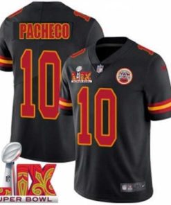 Marvelous Kansas City Chiefs Isiah Pacheco #10 Black 2024 2025 Super Bowl LIX F.U.S.E Stitched Jersey