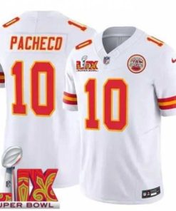 Premium Kansas City Chiefs Isiah Pacheco #10 White 2024 2025 Super Bowl LIX F.U.S.E Stitched Jersey