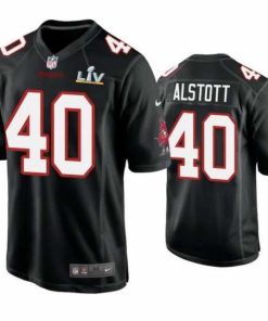 Finest Mike Alstott Buccaneers Black Super Bowl Lv Game Fashion Jersey