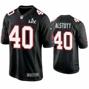Finest Mike Alstott Buccaneers Black Super Bowl Lv Game Fashion Jersey