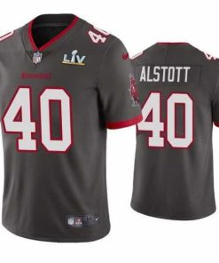 Marvelous Mike Alstott Buccaneers Pewter Super Bowl Lv Vapor Limited Jersey