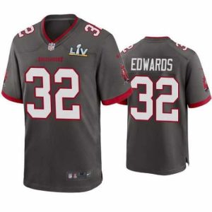 Exceptional Mike Edwards Buccaneers Pewter Super Bowl Lv Game Jersey