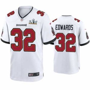 High quality Mike Edwards Buccaneers White Super Bowl Lv Game Jersey