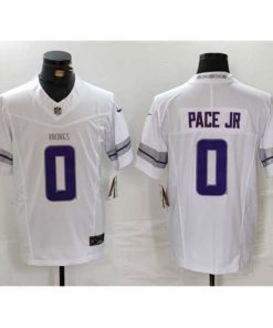 Exquisite Minnesota Vikings 0 Ivan Pace Jr  White 2024 F.U.S.E  Winter Warrior Limited Stitched Football Jersey