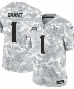 Superb Minnesota Vikings 1 Bud Grant 2024 F.U.S.E Arctic Camo Salute To Service Limited Stitched Football Jersey