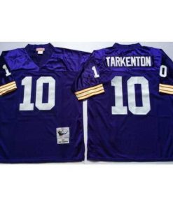 High quality Minnesota Vikings 10 Fran Tarkenton Purple M&N Throwback Jersey