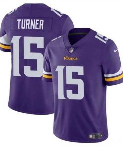 Finest Minnesota Vikings 15 Dallas Turner Purple 2024 Draft Vapor Untouchable Limited Stitched Jersey
