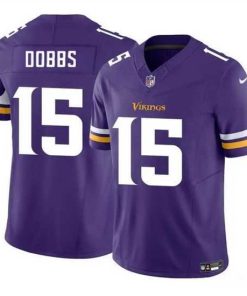 Exceptional Minnesota Vikings 15 Josh Dobbs Purple 2023 F.U.S.E  Vapor Untouchable Limited Stitched Jersey