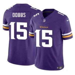 Exceptional Minnesota Vikings 15 Josh Dobbs Purple 2023 F.U.S.E  Vapor Untouchable Limited Stitched Jersey