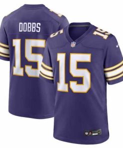 Exceptional Minnesota Vikings 15 Joshua Dobbs Purple 2023 F.U.S.E Vapor Throwback Limited Stitched Jersey