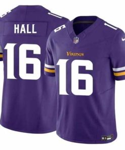 Premium Minnesota Vikings 16 Jaren Hall Purple 2023 F.U.S.E  Vapor Untouchable Limited Stitched Jersey