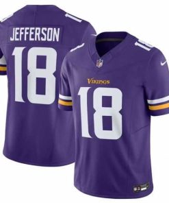 Superb Minnesota Vikings 18 Justin Jefferson Purple 2023 F.U.S.E  Vapor Untouchable Limited Stitched Jersey