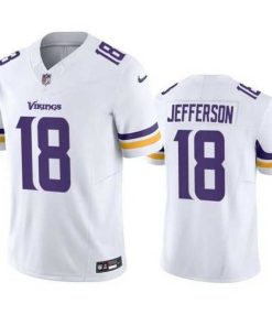 Superb Minnesota Vikings 18 Justin Jefferson White 2023 F.U.S.E. Vapor Untouchable Stitched Jersey