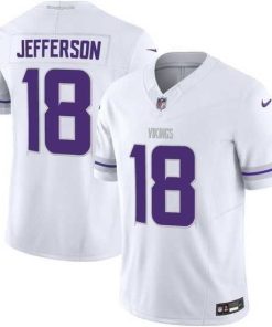 High quality Minnesota Vikings 18 Justin Jefferson White F.U.S.E  Winter Warrior Limited Stitched Jersey