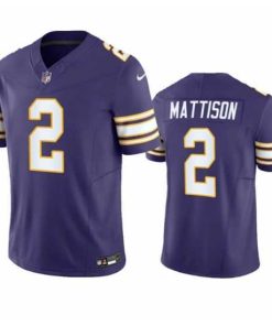 Exceptional Minnesota Vikings 2 Alexander Mattison Purple 2023 F.U.S.E  Vapor Untouchable Limited Stitched Jersey
