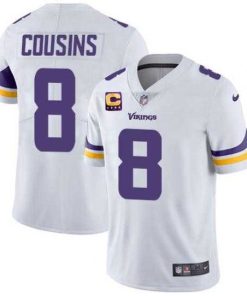 Finest Minnesota Vikings 2022 #8 Kirk Cousins White With 4-Star C Patch Vapor Untouchable Limited Stitched NFL Jersey