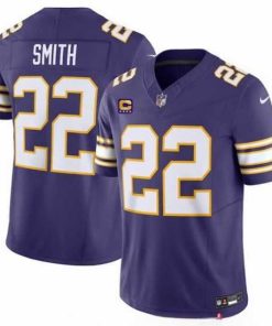 High quality Minnesota Vikings 22 Harrison Smith Purple 2024 F.U.S.E  Throwback With 4 Star C Patch Vapor Untouchable Limited Stitched Jersey