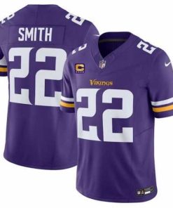 Superior Minnesota Vikings 22 Harrison Smith Purple 2024 F.U.S.E  With 4 Star C Patch Vapor Untouchable Limited Stitched Jersey