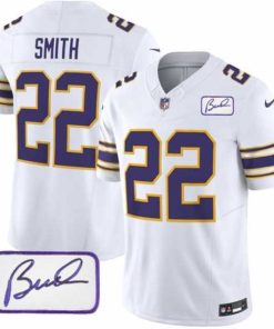 Exquisite Minnesota Vikings 22 Harrison Smith White 2023 F.U.S.E Bud Grant Patch Vapor Limited Stitched Jersey